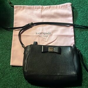 Kate Spade Black Renny Drive Sienna Leather Bag and Pink Duster Bag